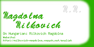 magdolna milkovich business card